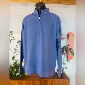 Peter Millar Blue Quarter-Zip Sweater